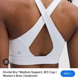 lululemon athletica White Envital Cross-Back Sports Bra